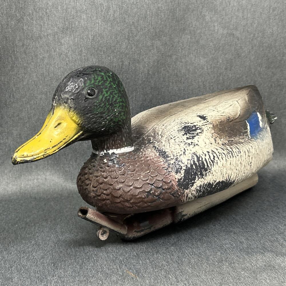 Vintage Carry Lite Mallard Duck Decoy Hard Plastic 17 Inch Drake USA Hunting